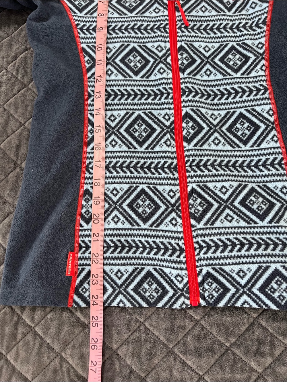 Kari Traa Geometric Full Zip Olga Fleece Jacket Sweater Women’s Medium Blue C3 - Picture 5 of 8